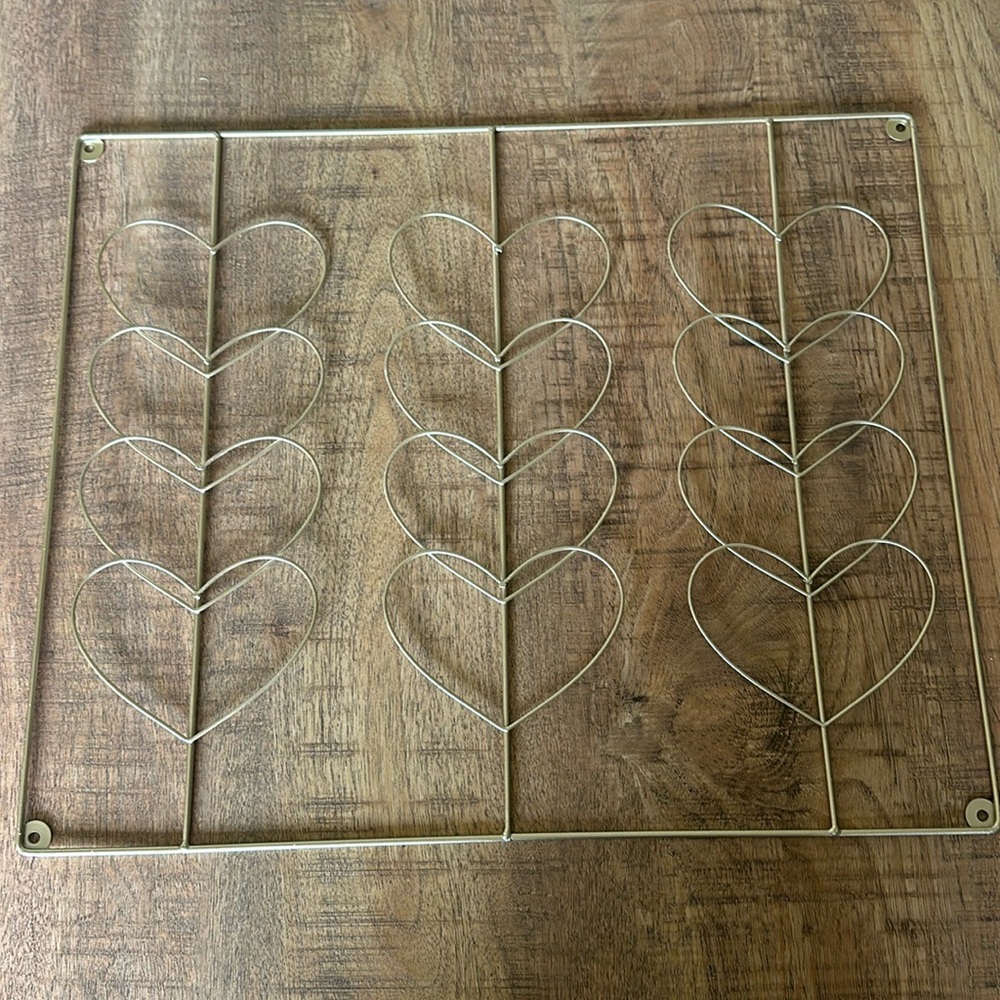 gold heart picture collage wall decor